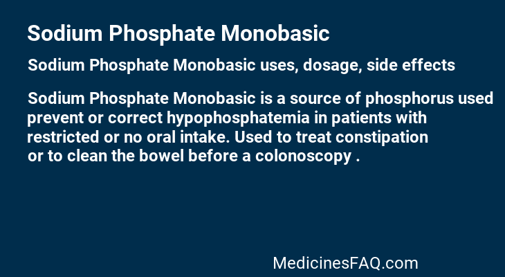 Sodium Phosphate Monobasic
