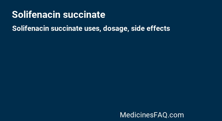 Solifenacin succinate