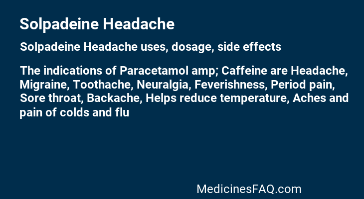 Solpadeine Headache
