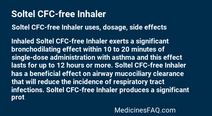Soltel CFC-free Inhaler