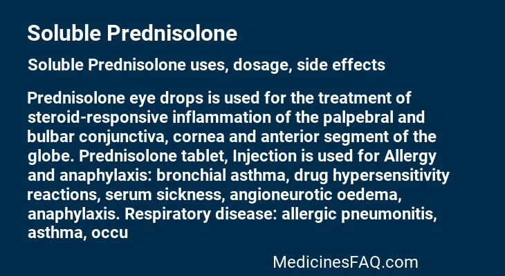Soluble Prednisolone