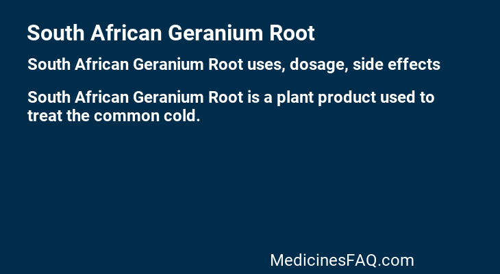 South African Geranium Root