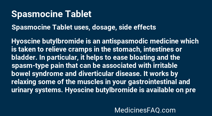 Spasmocine Tablet