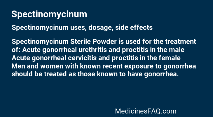 Spectinomycinum