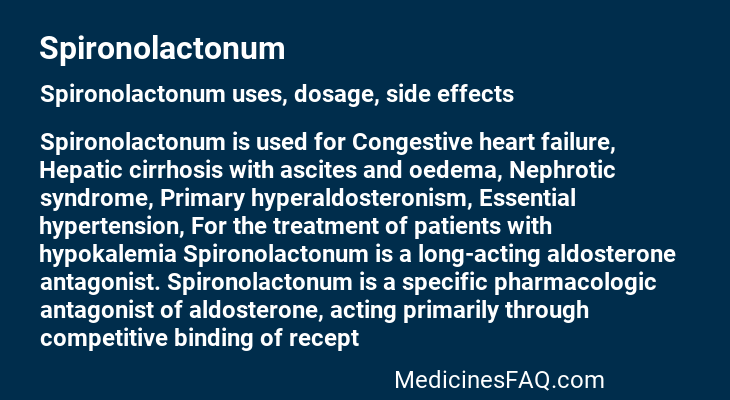Spironolactonum
