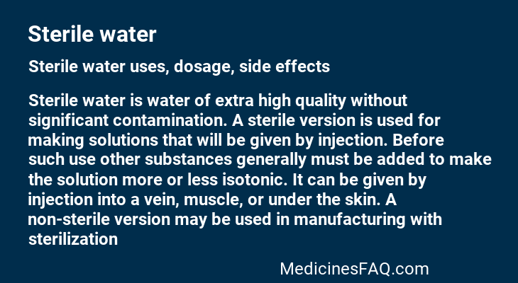 Sterile water