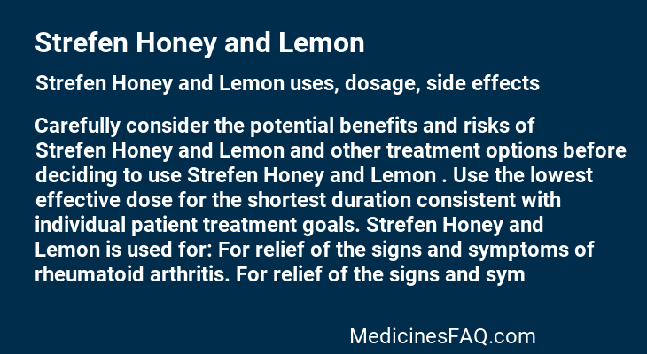 Strefen Honey and Lemon