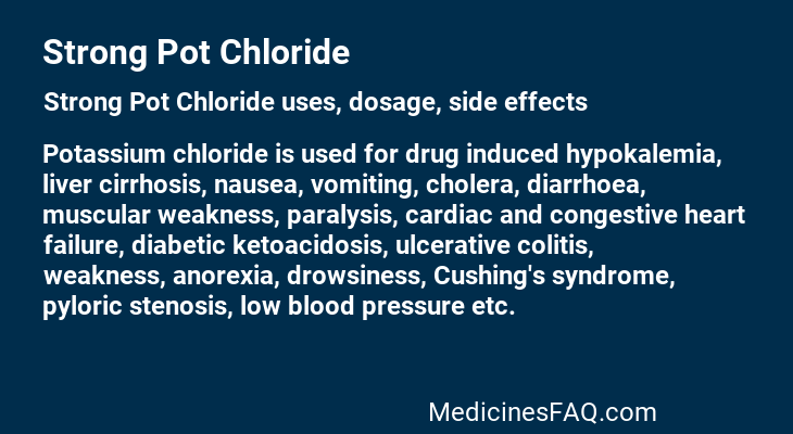 Strong Pot Chloride