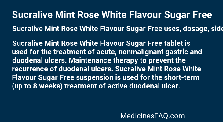 Sucralive Mint Rose White Flavour Sugar Free
