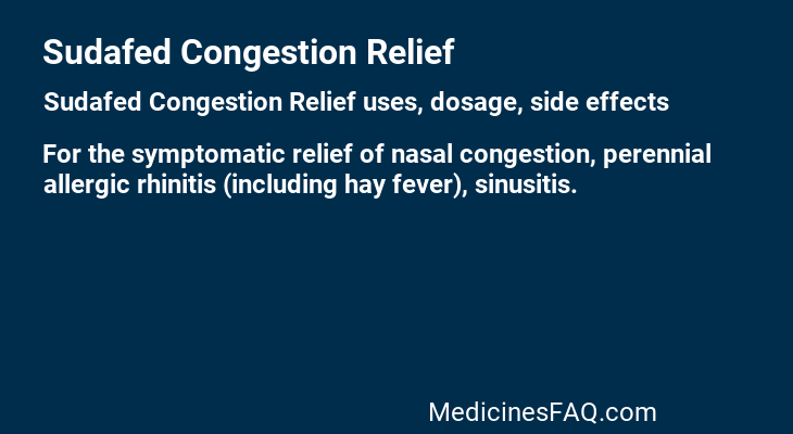 Sudafed Congestion Relief