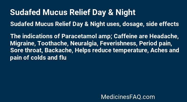 Sudafed Mucus Relief Day & Night