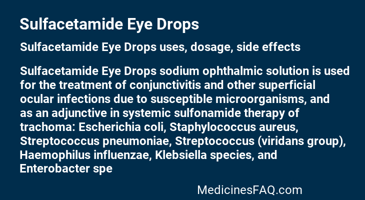 Sulfacetamide Eye Drops