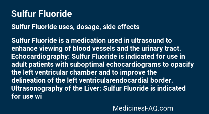Sulfur Fluoride