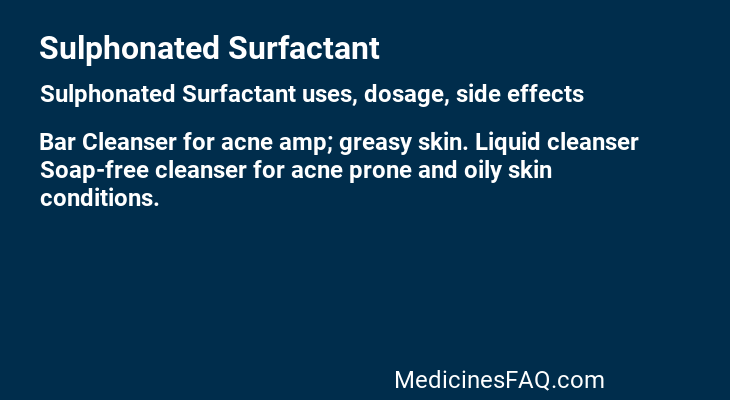 Sulphonated Surfactant