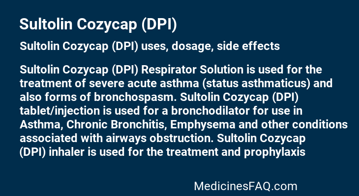 Sultolin Cozycap (DPI)