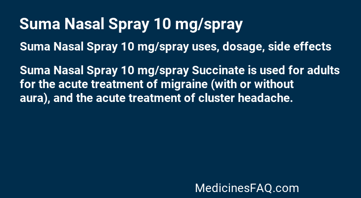 Suma Nasal Spray 10 mg/spray