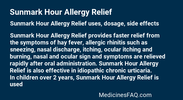 Sunmark Hour Allergy Relief