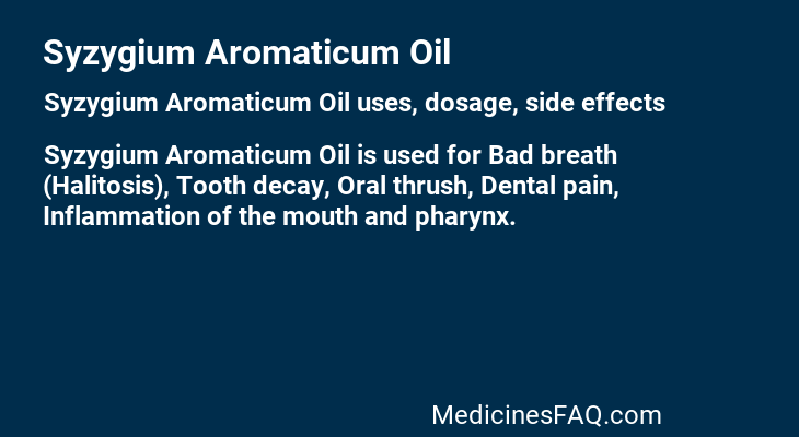 Syzygium Aromaticum Oil