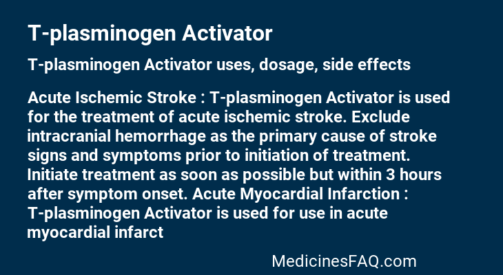 T-plasminogen Activator