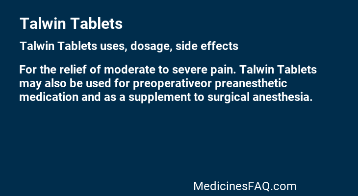 Talwin Tablets