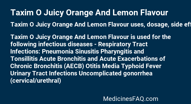 Taxim O Juicy Orange And Lemon Flavour