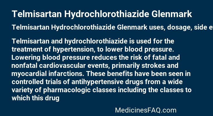 Telmisartan Hydrochlorothiazide Glenmark
