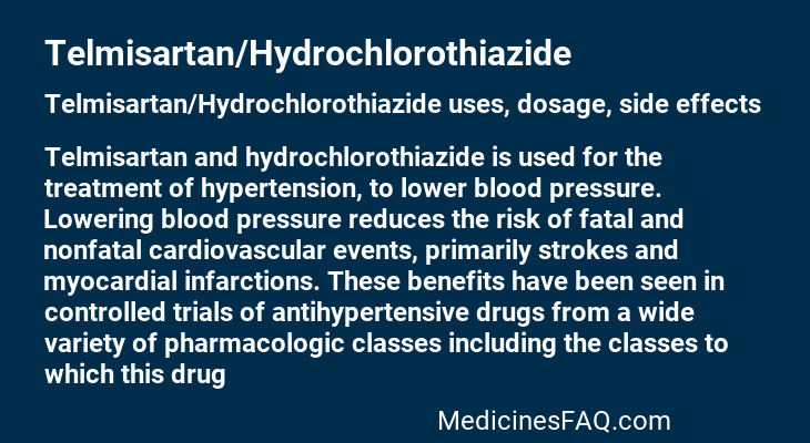 Telmisartan/Hydrochlorothiazide