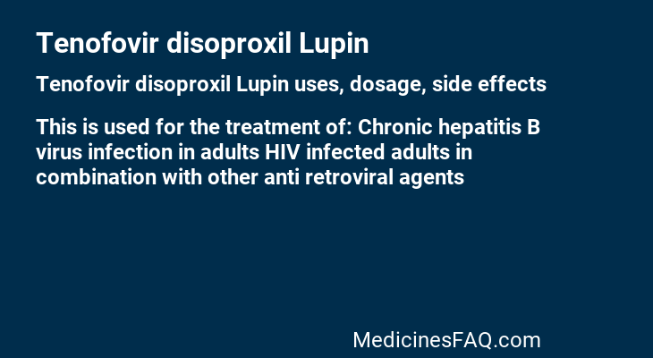 Tenofovir disoproxil Lupin