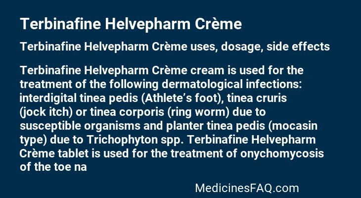 Terbinafine Helvepharm Crème