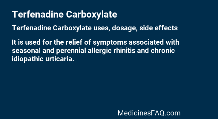 Terfenadine Carboxylate