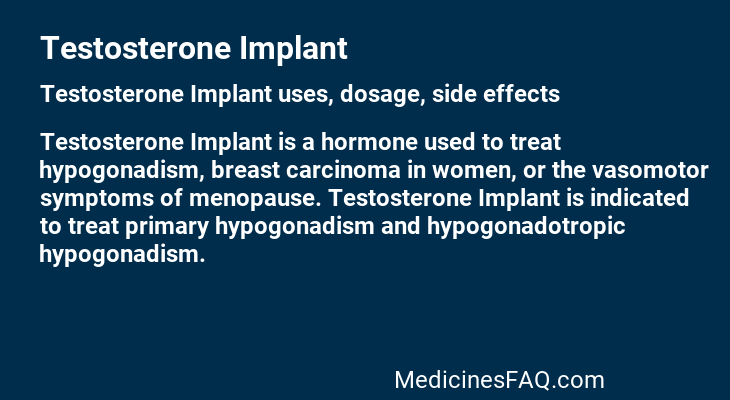 Testosterone Implant