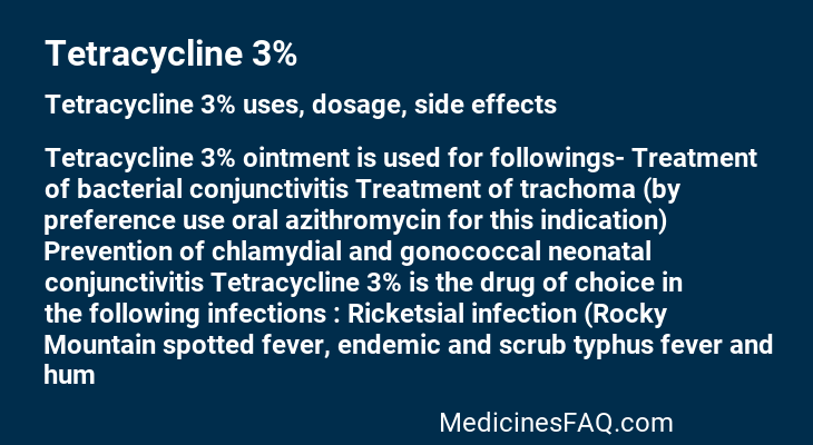 Tetracycline 3%