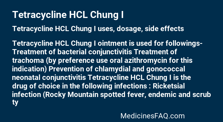 Tetracycline HCL Chung I