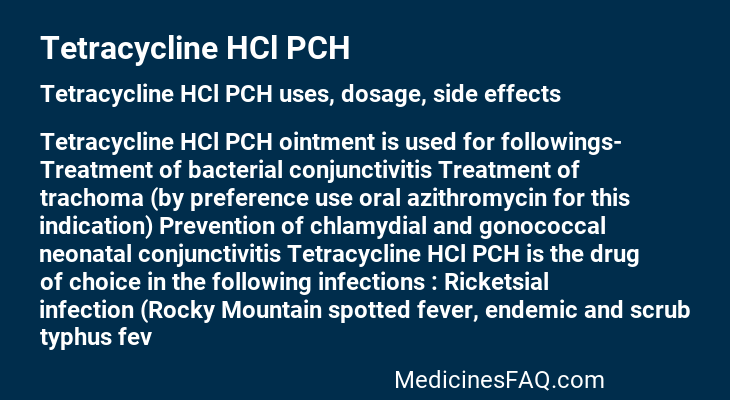 Tetracycline HCl PCH