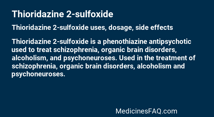 Thioridazine 2-sulfoxide