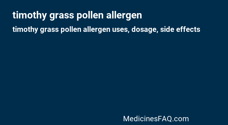 timothy grass pollen allergen