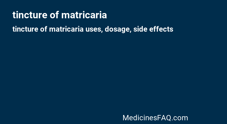 tincture of matricaria