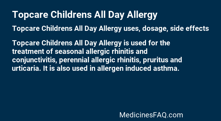 Topcare Childrens All Day Allergy