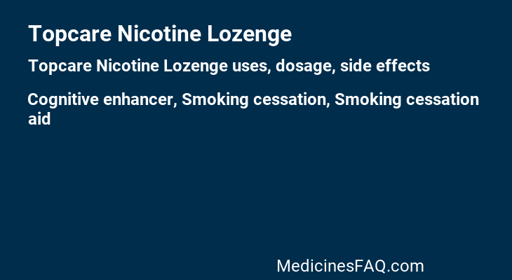 Topcare Nicotine Lozenge