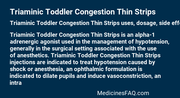 Triaminic Toddler Congestion Thin Strips