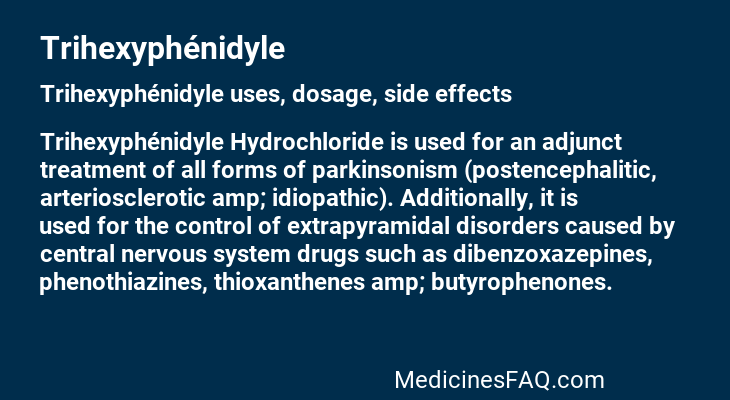 Trihexyphénidyle