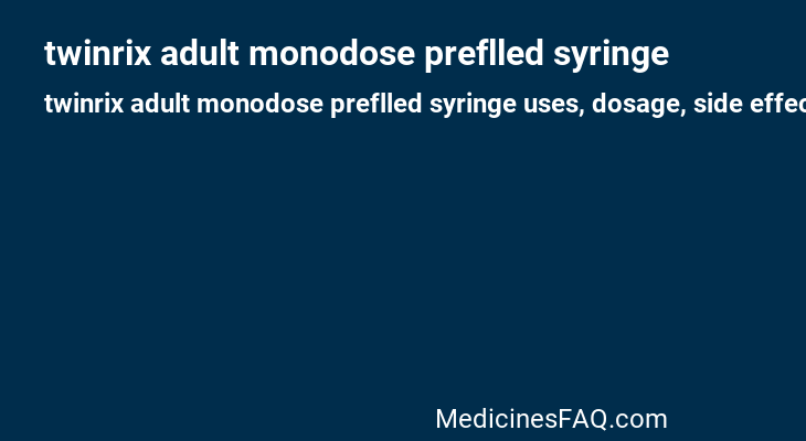 twinrix adult monodose preflled syringe