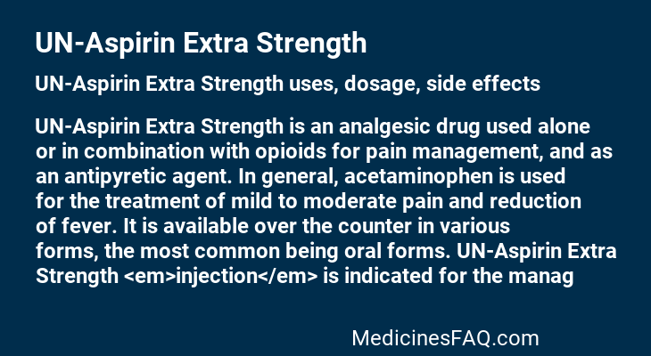 UN-Aspirin Extra Strength