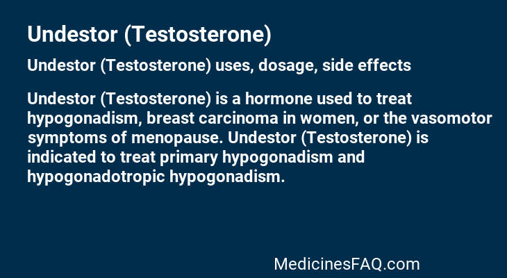 Undestor (Testosterone)