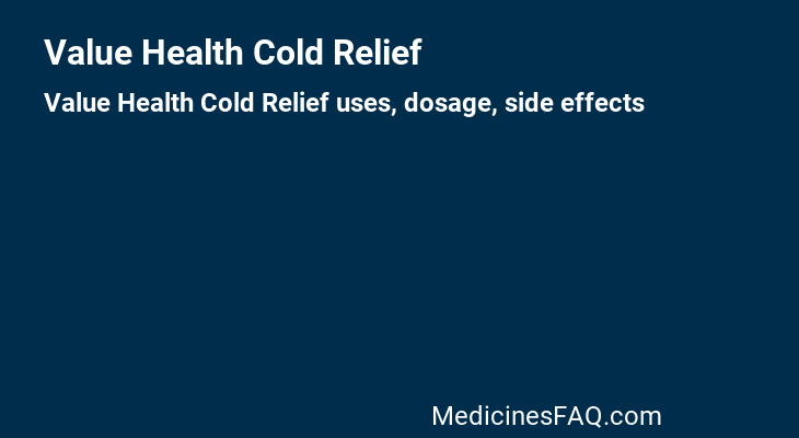 Value Health Cold Relief