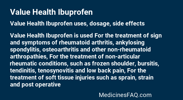 Value Health Ibuprofen
