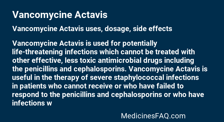 Vancomycine Actavis