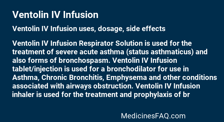 Ventolin IV Infusion