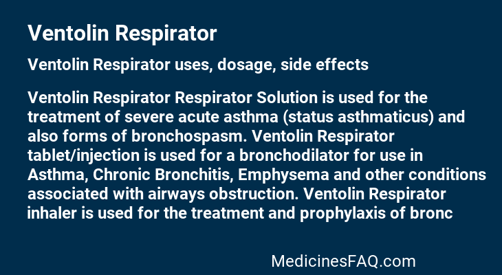 Ventolin Respirator