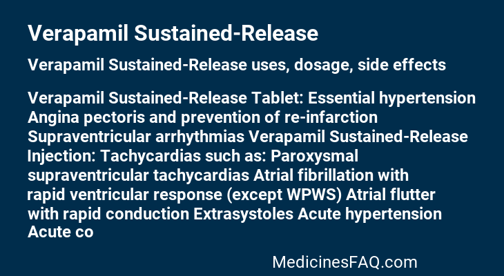 Verapamil Sustained-Release